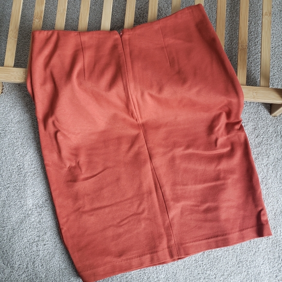 Orange Skirt with Front Ruffle - Picture 5 of 5